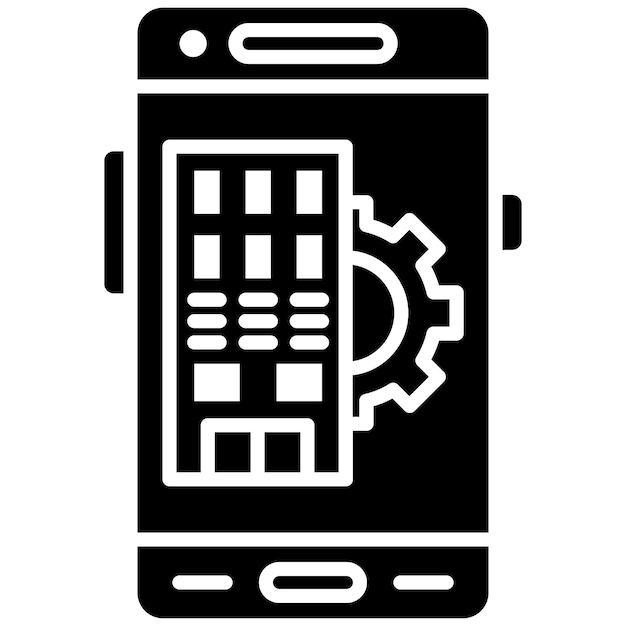 Ilustración en negro sólido de Enterprise Plan Glyph