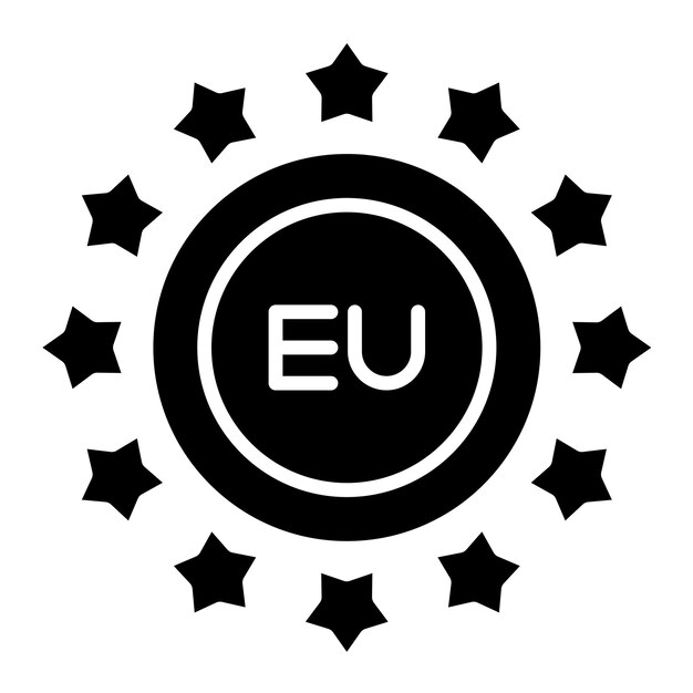 Ilustración en negro sólido de Eu Glyph