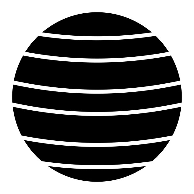 Ilustración en negro sólido de Fitball Glyph