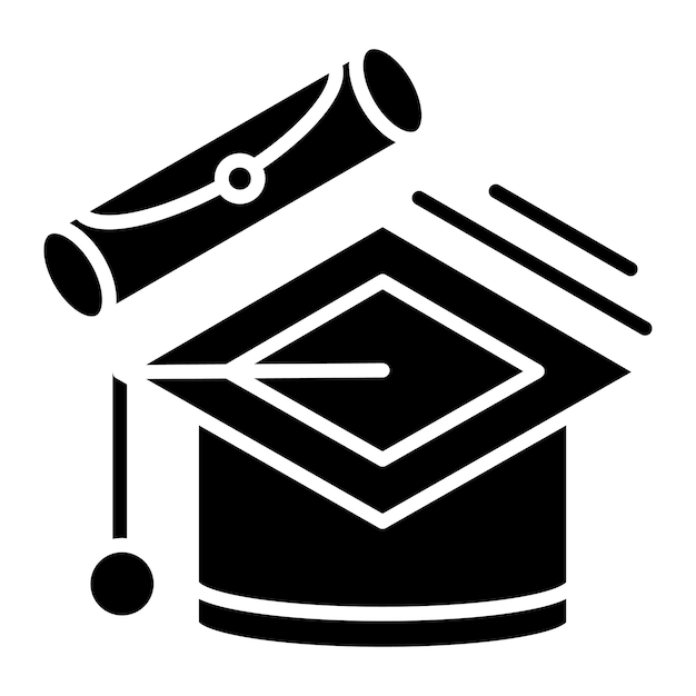 Ilustración en negro sólido de glifo graduado