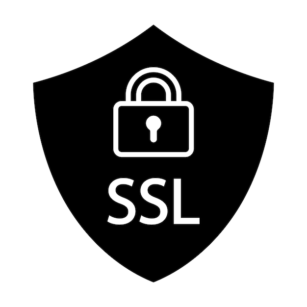 Ilustración en negro sólido de glifo SSL
