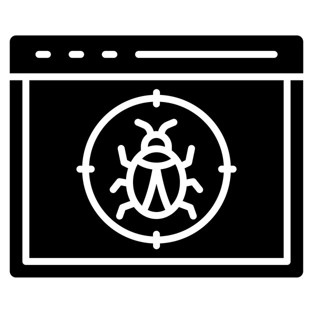 Ilustración en negro sólido de Glyph Bug