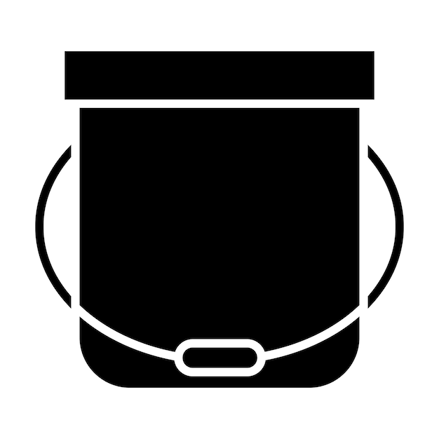 Ilustración en negro sólido de Glyph de cubo