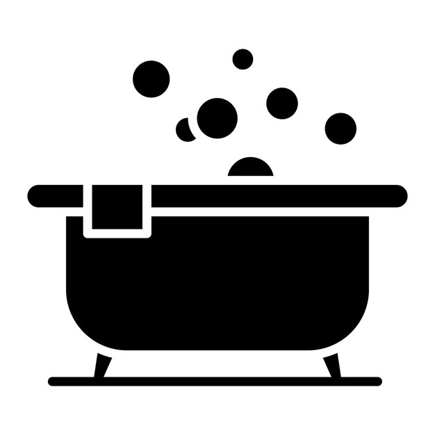Ilustración en negro sólido de Glyph Jacuzzi