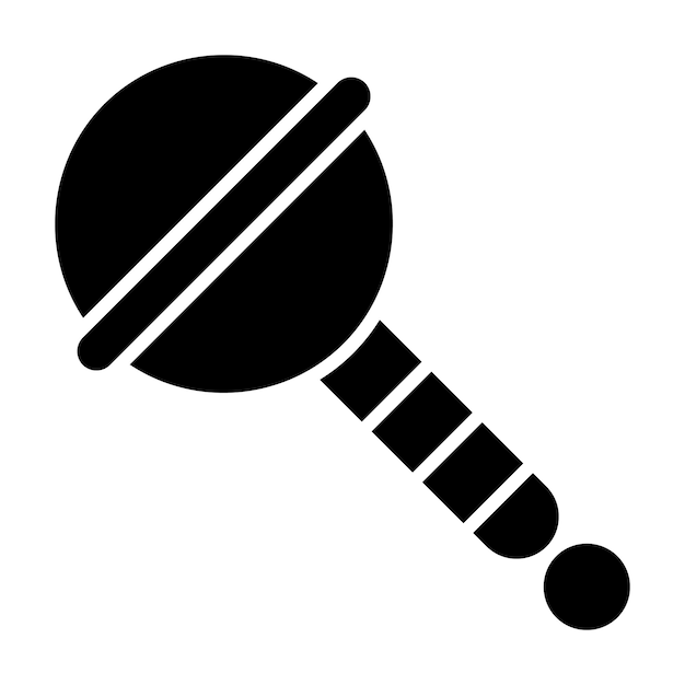 Ilustración en negro sólido de Glyph Rattle