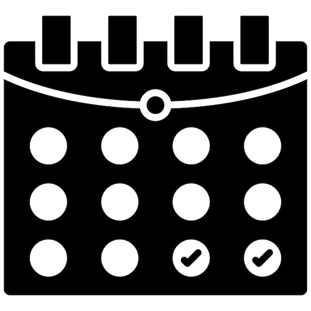 Ilustración en negro sólido de Glyph Schedule
