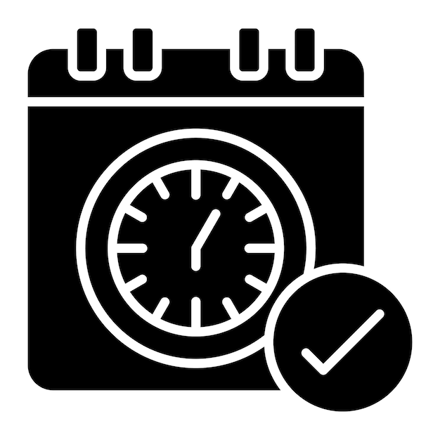 Ilustración en negro sólido de Glyph Schedule
