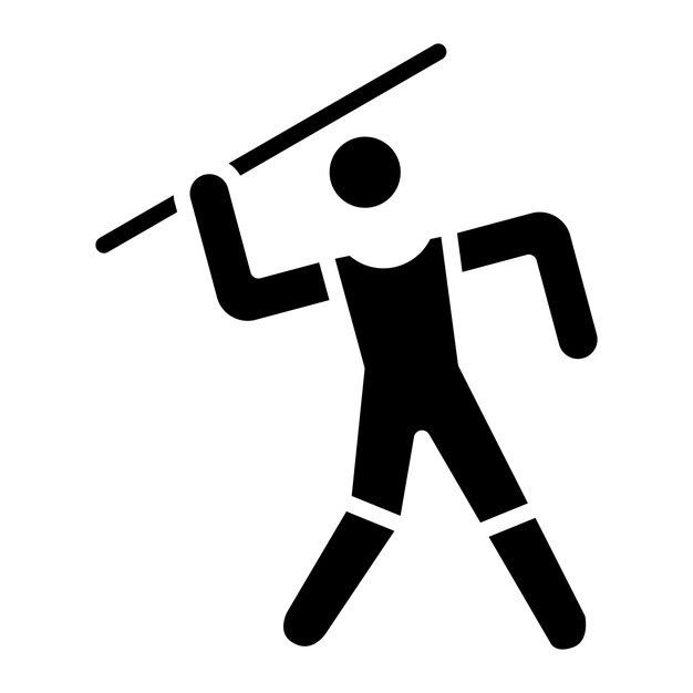 Ilustración en negro sólido de Javelin Glyph