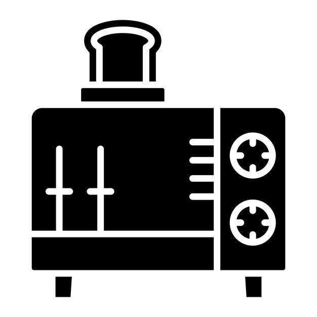 Ilustración en negro sólido de Toaster Glyph