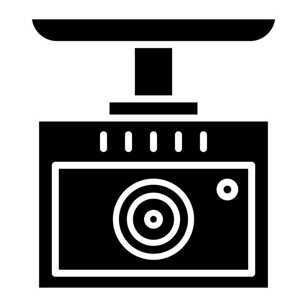 Ilustración en negro sólido de la unidad de cámara Glyph