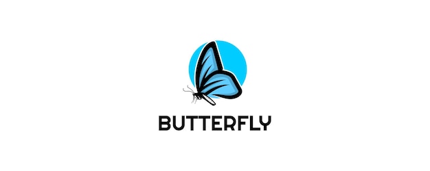 Ilustración en negro del vector de mariposa negra lineal