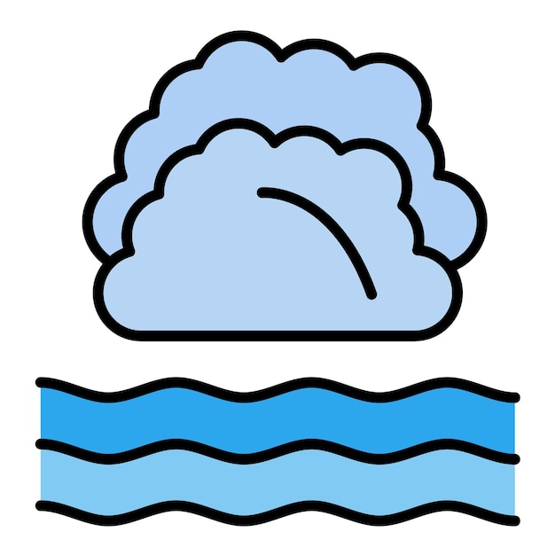 Ilustración de la niebla plana