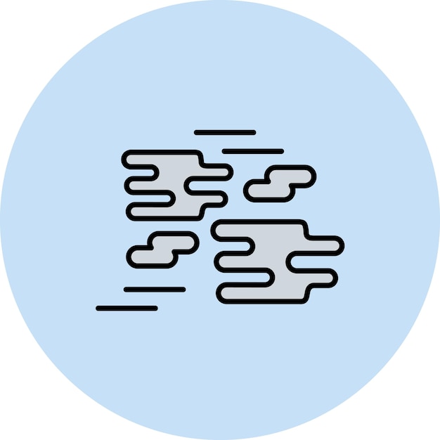 Ilustración de la niebla plana
