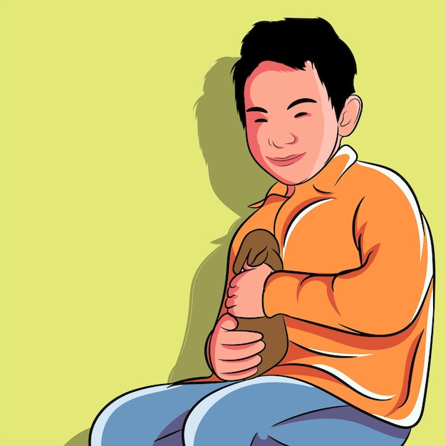 Vector ilustración de niño