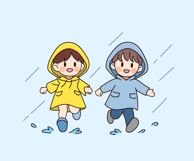 Ilustración de los niños de las vacaciones de verano de Corea