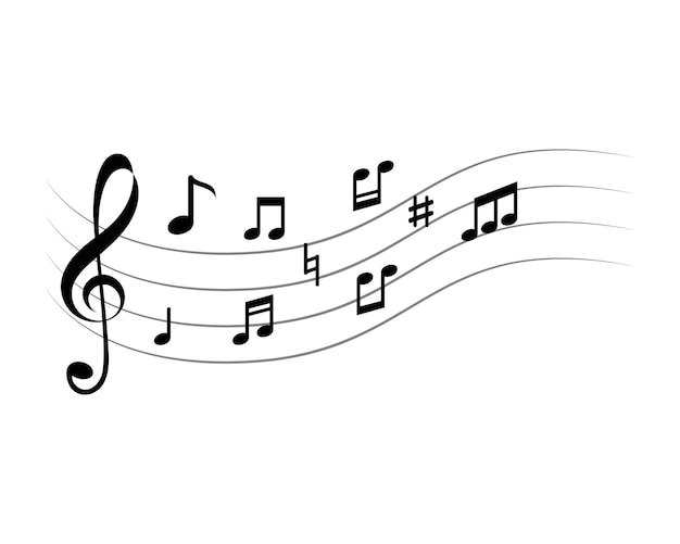 Vector ilustración de nota musical