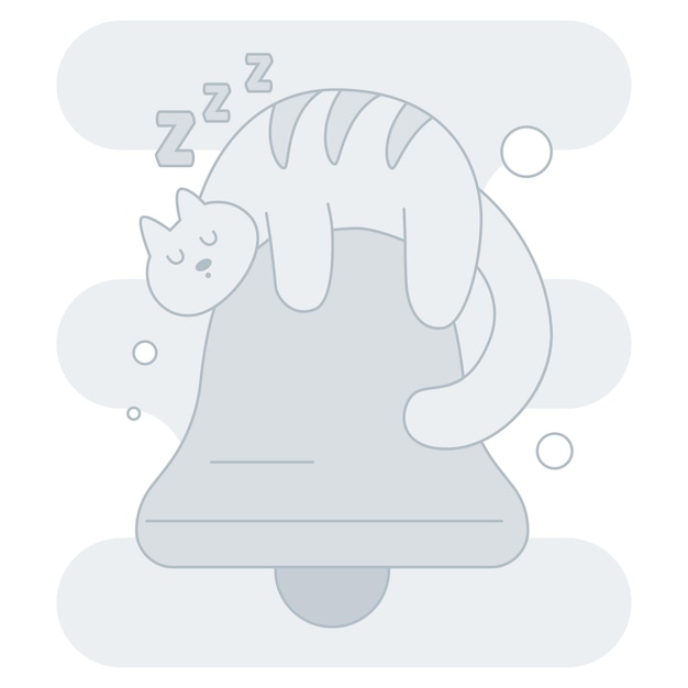 Ilustración de notificación vacía perfecta para proyectos de interfaz de usuario uiux