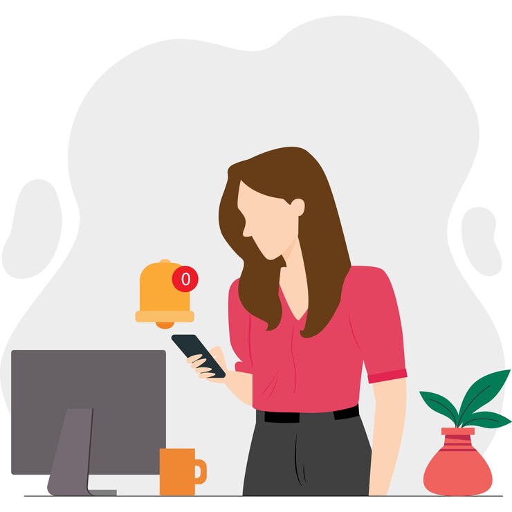 Vector ilustración sin notificaciones