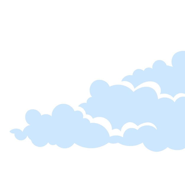 Ilustración de una nube blanca minimalista abstracta