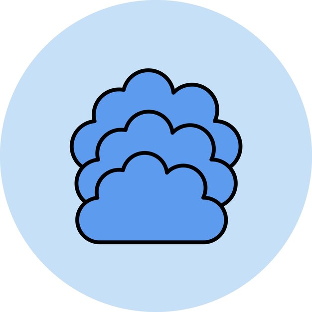 Ilustración de una nube plana