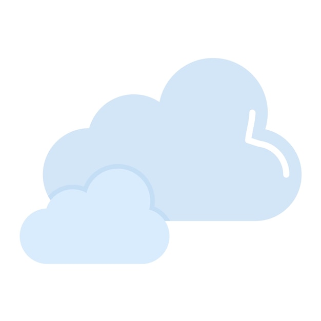 Ilustración de una nube plana