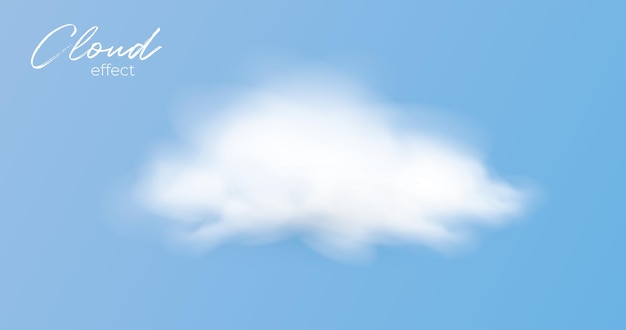 Ilustración de nube realista