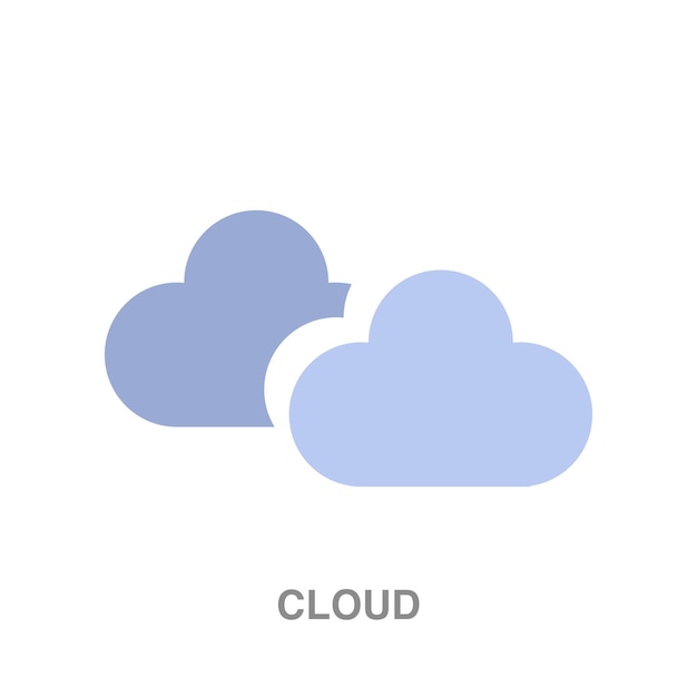 Vector ilustración de nube sobre fondo transparente