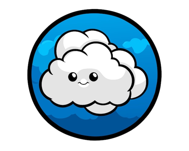 Vector ilustración de nubes de dibujos animados vectoriales