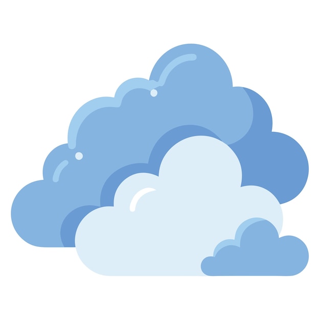 Ilustración de nubes en fondo blanco