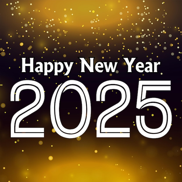 Ilustración de números cortados en papel para el año nuevo 2025