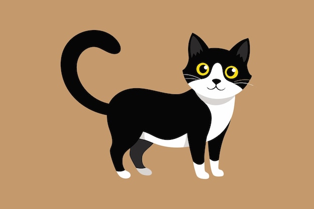 Ilustración de obras de arte de imágenes vectoriales de gatos lindos