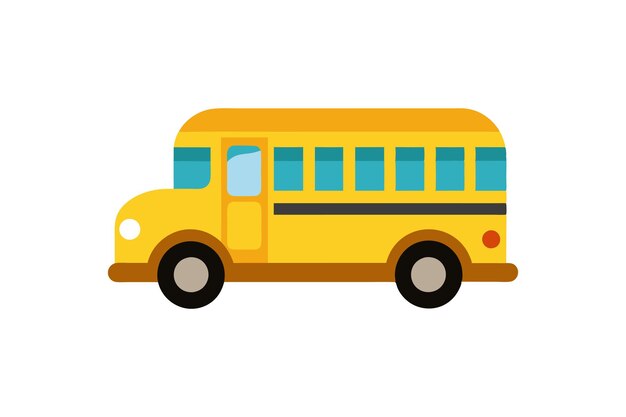 Ilustración de obras de arte vectoriales de autobuses escolares al estilo de dibujos animados