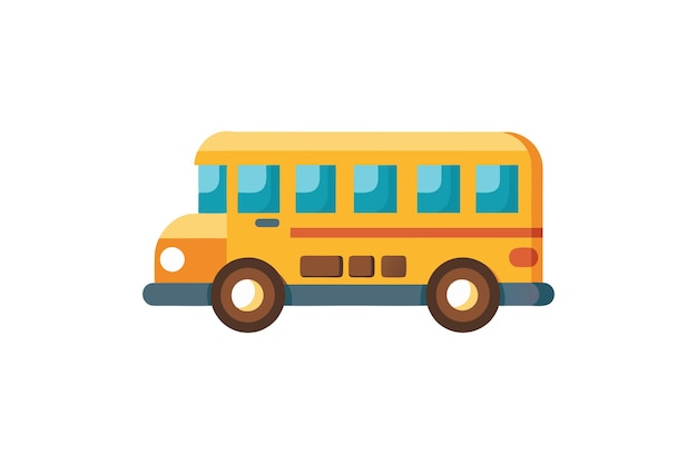 Ilustración de obras de arte vectoriales de autobuses escolares al estilo de dibujos animados