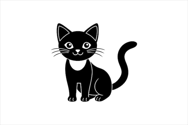 Ilustración de obras de arte vectoriales de gatos de dibujos animados