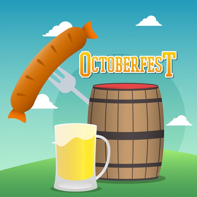 Vector ilustración de octoberfest