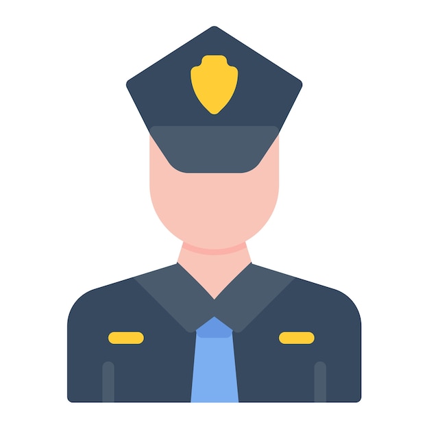 Vector ilustración de un oficial de policía
