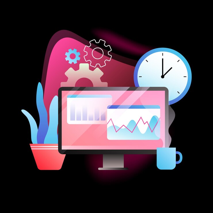 Vector ilustración de oficina de inicio diseño detallado creativo