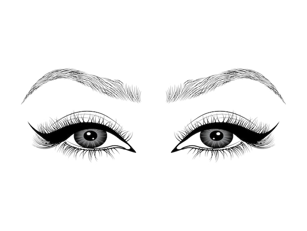 Vector ilustración de un ojo en blanco