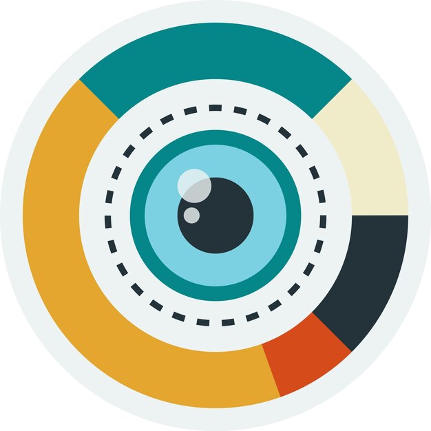 Ilustración de ojos electrónicos en estilo minimalista.