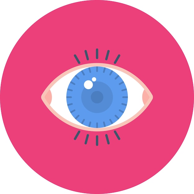 Ilustración de los ojos planos
