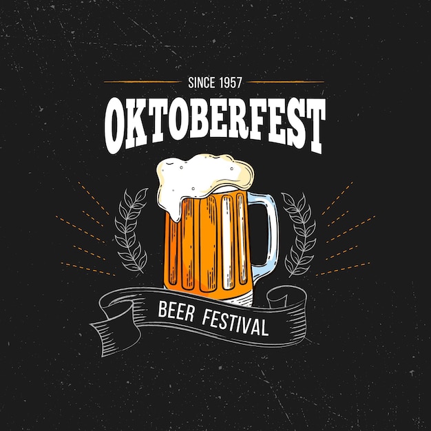 Ilustración de la Oktoberfest con pinta