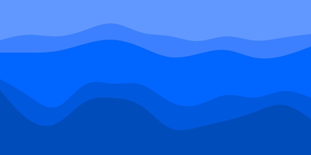 Ilustración de olas de mar azul