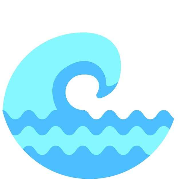 Ilustración de olas de mar en estilo minimalista