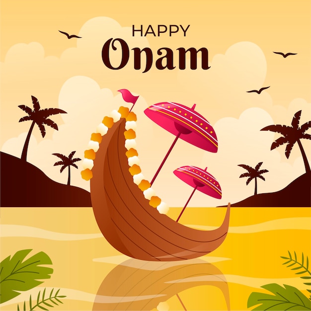 Ilustración de onam degradado