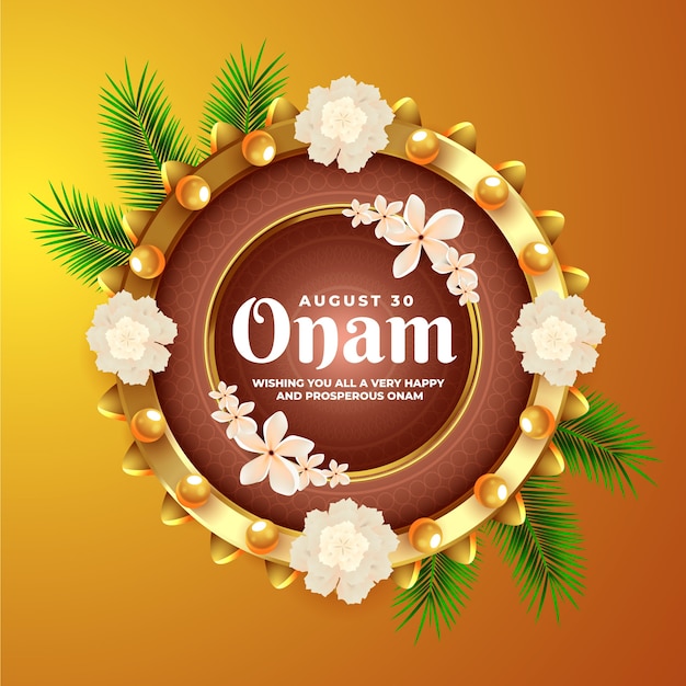 Vector ilustración de onam realista