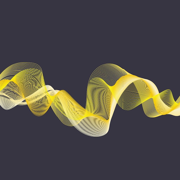 Ilustración de ondas dinámicas, fondo abstracto. Imagen de estilo creativo y elegante.