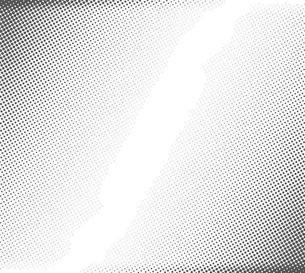 Ilustración de ondas de medio tono Patrón de puntos geométricos en blanco y negro para gráficos decorativos