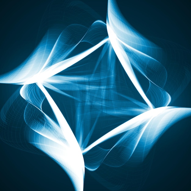 Vector ilustración ondulada futurista de fondo azul abstracto