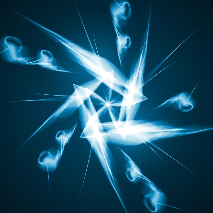 Vector ilustración ondulada futurista de fondo azul abstracto