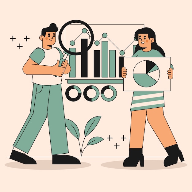 Ilustración de operaciones de ingresos dibujadas a mano
